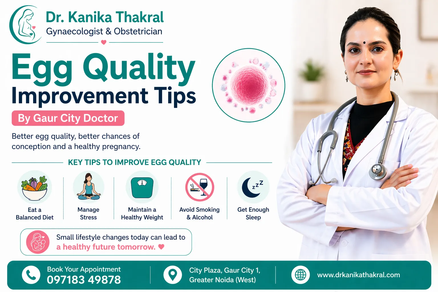 Egg Quality Improvement Tips by Gaur City Doctor