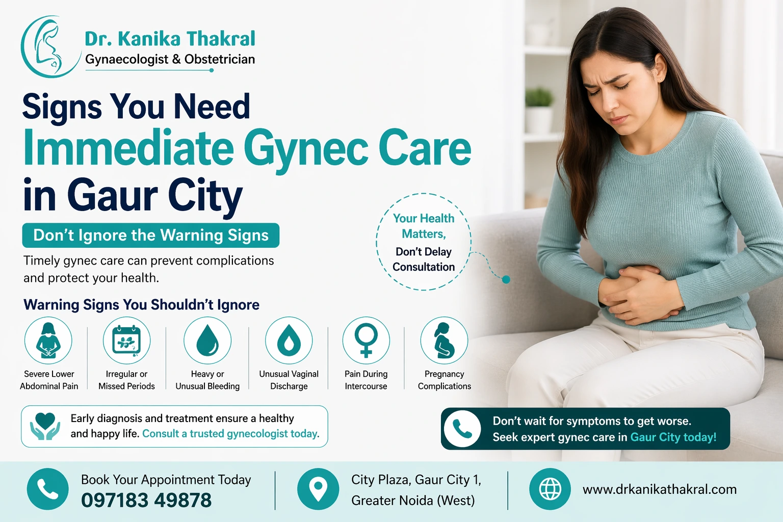 Signs You Need Gynec Care in Gaur City