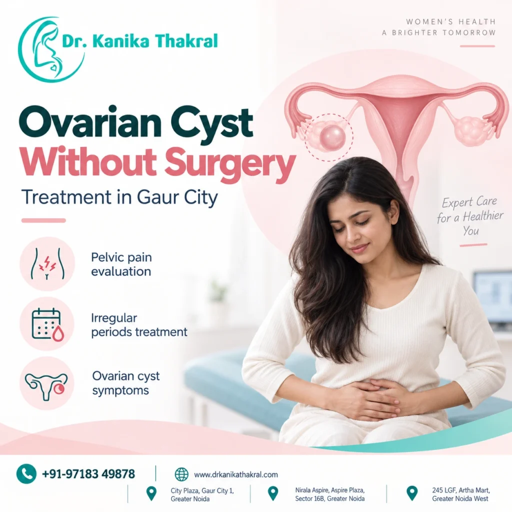 Ovarian Cyst Without Surgery Treatment in Gaur City