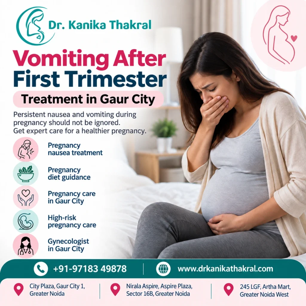 Vomiting After First Trimester Treatment in Gaur City